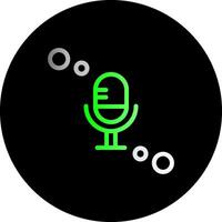 Microphone Dual Gradient Circle Icon vector