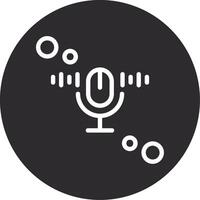 Speech recognition Inverted Icon vector