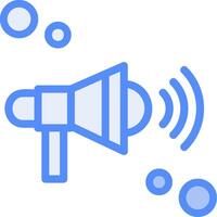 Speaker Line Filled Blue Icon vector