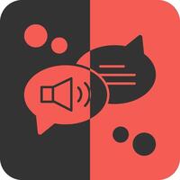 Text-to-speech Red Inverse Icon vector