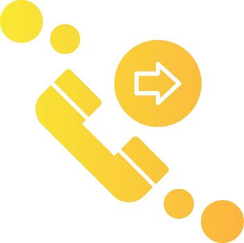 Call forwarding Solid Multi Gradient Icon vector