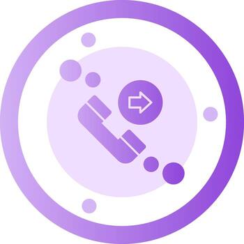 Call forwarding Glyph Gradient Icon vector