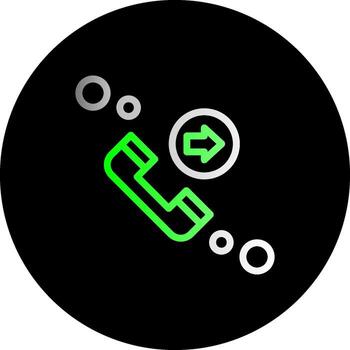 Call forwarding Dual Gradient Circle Icon vector