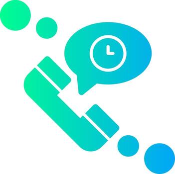 Call waiting Solid Multi Gradient Icon vector
