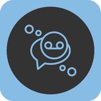 Voicemail Linear Round Icon vector