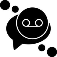 Voicemail Glyph Icon vector