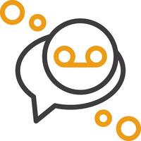 Voicemail Line Two Color Icon vector