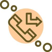 Missed call Linear Circle Icon vector