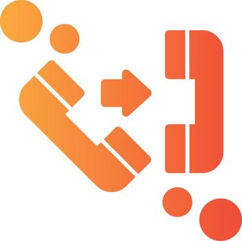 Call transfer Solid Multi Gradient Icon vector