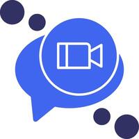 Video chat Solid Two Color Icon vector