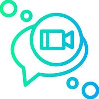 Video chat Linear Gradient Icon vector