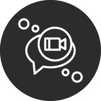 Video chat Inverted Icon vector