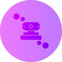 Webcam Gradient Circle Icon vector