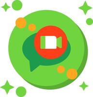 Video chat Tailed Color Icon vector