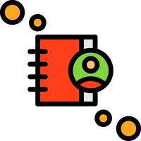 Address book Line Filled Icon vector
