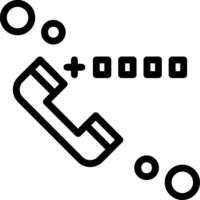Phone number Line Icon vector