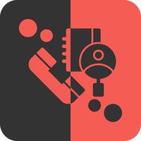 Contact search Red Inverse Icon vector