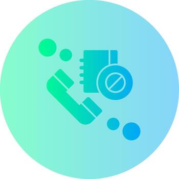 Contact block Gradient Circle Icon vector