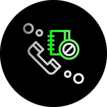 Contact block Dual Gradient Circle Icon vector