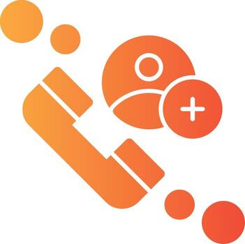 Contact invite Solid Multi Gradient Icon vector