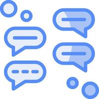 Chatroom Line Filled Blue Icon vector