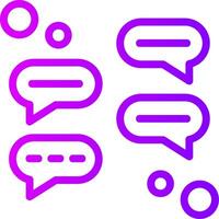 Chatroom Linear Gradient Icon vector