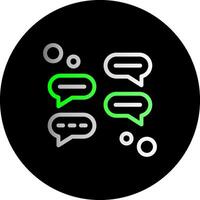 Chatroom Dual Gradient Circle Icon vector