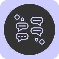 Chatroom Linear Round Icon vector