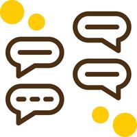 Chatroom Yellow Lieanr Circle Icon vector