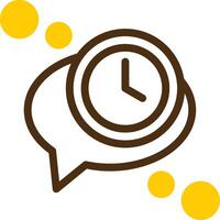 Conversation history Yellow Lieanr Circle Icon vector