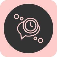 Conversation history Linear Round Icon vector