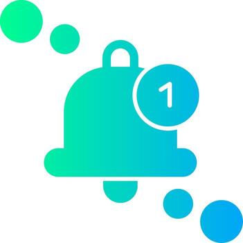 Notifications Solid Multi Gradient Icon vector