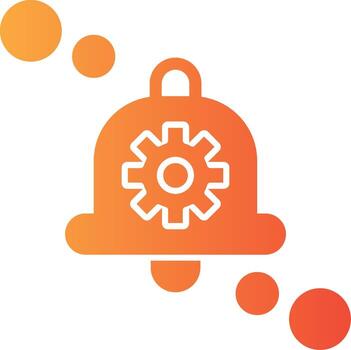 notificación ajustes sólido multi degradado icono vector