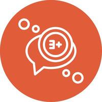 Unread messages Outline Circle Icon vector