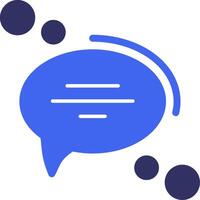 Speech bubble tail Solid Two Color Icon vector