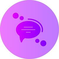 Speech bubble tail Gradient Circle Icon vector