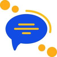 Speech bubble tail Flat Two Color Icon vector