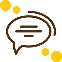 Speech bubble tail Yellow Lieanr Circle Icon vector