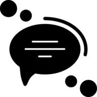 Speech bubble tail Glyph Icon vector