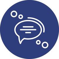 Speech bubble tail Outline Circle Icon vector
