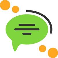 Speech bubble tail Flat Icon vector