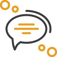 Speech bubble tail Glyph Two Color Icon vector