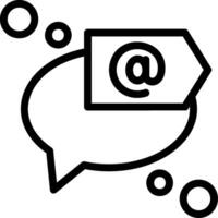 Mention or tag Line Icon vector
