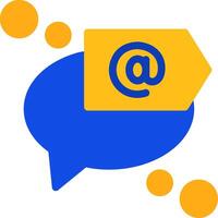 Mention or tag Flat Two Color Icon vector