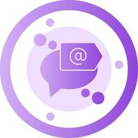 Mention or tag Glyph Gradient Icon vector