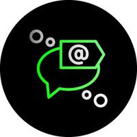 Mention or tag Dual Gradient Circle Icon vector