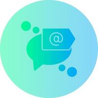 Mention or tag Gradient Circle Icon vector