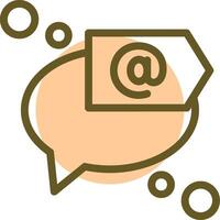Mention or tag Linear Circle Icon vector