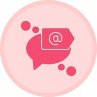 Mention or tag Multicolor Circle Icon vector