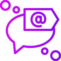 Mention or tag Linear Gradient Icon vector